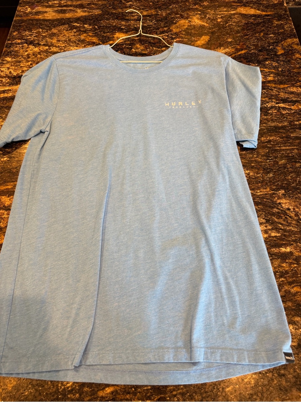 Hurley Men’s Light Blue Short Sleeve Crew Tee L